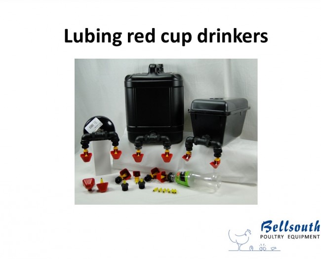 red Lubing cup drinker